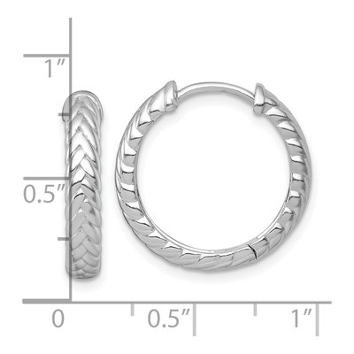 Sterling Silver 20mm Braided Huggie Hoop Earrings – view 4
