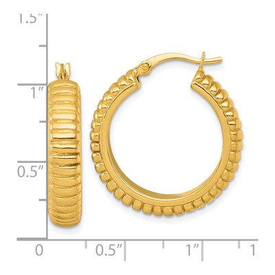 Gold-Plated Sterling Silver 26mm Hollow Hoop Earrings – view 4