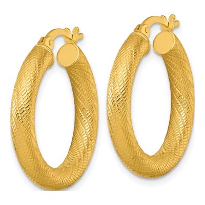 Gold-Plated Sterling Silver 27mm Hoop Earrings – view 2