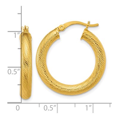 Gold-Plated Sterling Silver 27mm Hoop Earrings – view 3
