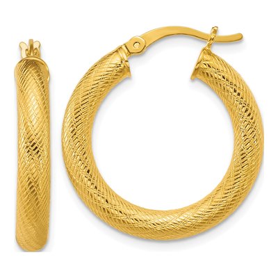 Gold-Plated Sterling Silver 27mm Hoop Earrings