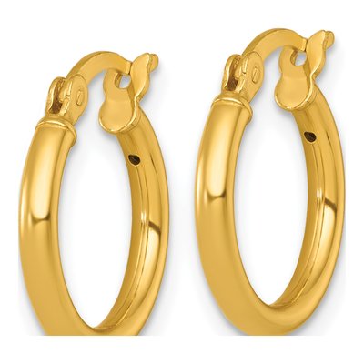 Gold-Plated Sterling Silver 16mm Hoop Earrings – view 3