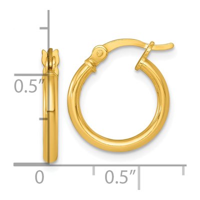 Gold-Plated Sterling Silver 16mm Hoop Earrings – view 4
