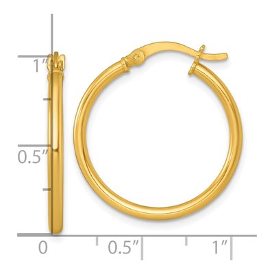 Gold-Plated Sterling Silver 26mm Round Tube Hoop Earrings – view 4