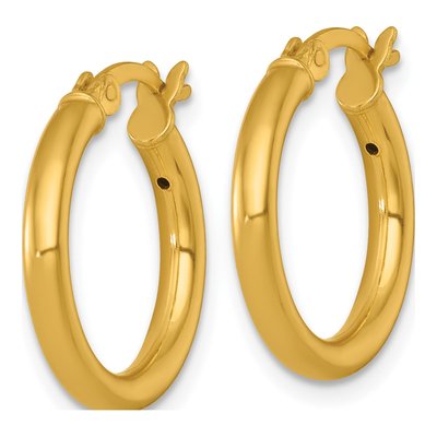 Gold-Plated Sterling Silver 19mm Hoop Earrings – view 3