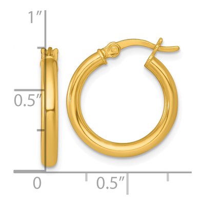 Gold-Plated Sterling Silver 19mm Hoop Earrings – view 4