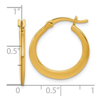 Gold-Plated Sterling Silver 21mm Tapered Hoop Earrings – view 4