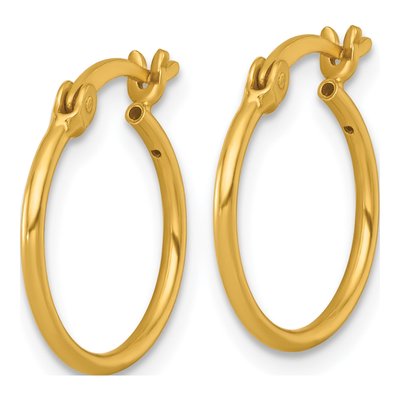 Gold-Plated Sterling Silver 16mm Hoop Earrings – view 3