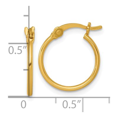 Gold-Plated Sterling Silver 16mm Hoop Earrings – view 4