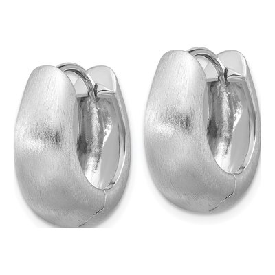 Sterling Silver 18mm Huggie Hoop Earrings – view 2