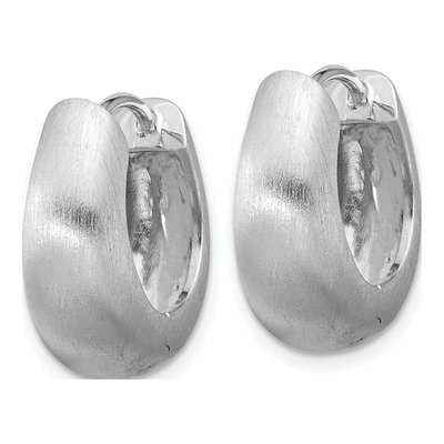 Sterling Silver 18mm Huggie Hoop Earrings – view 3