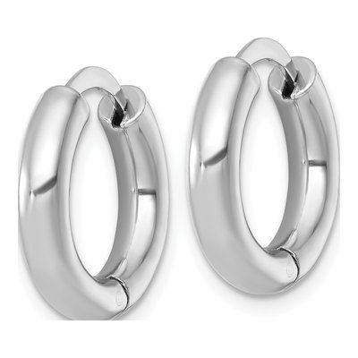 Sterling Silver 17mm Huggie Hoop Earrings – view 3