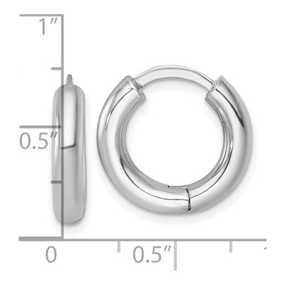 Sterling Silver 17mm Huggie Hoop Earrings – view 4