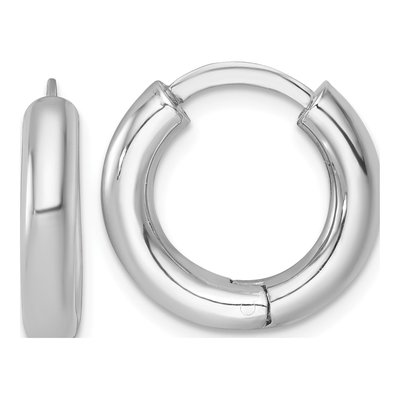 Sterling Silver 17mm Huggie Hoop Earrings