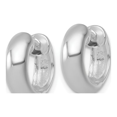 Sterling Silver 13mm Huggie Hoop Earrings – view 3