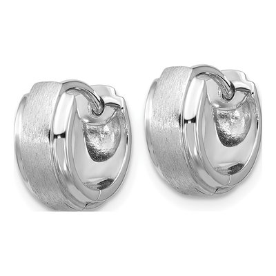 Sterling Silver 12mm Huggie Hoop Earrings – view 2