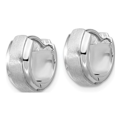Sterling Silver 12mm Huggie Hoop Earrings – view 3