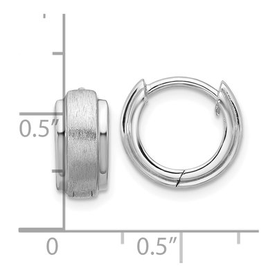 Sterling Silver 12mm Huggie Hoop Earrings – view 4