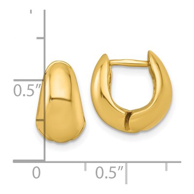 Gold-Plated Sterling Silver 13mm Tapered Huggie Hoop Earrings – view 4