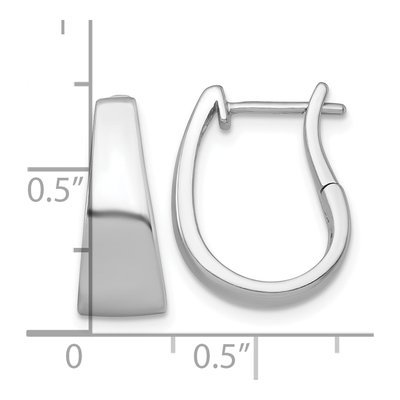 Sterling Silver 18mm Huggie Hoop Earrings – view 4