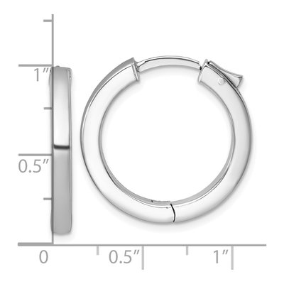 Sterling Silver 25mm Huggie Hoop Earrings – view 4