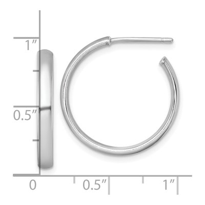 Sterling Silver 23mm C- Hoop Earrings – view 4