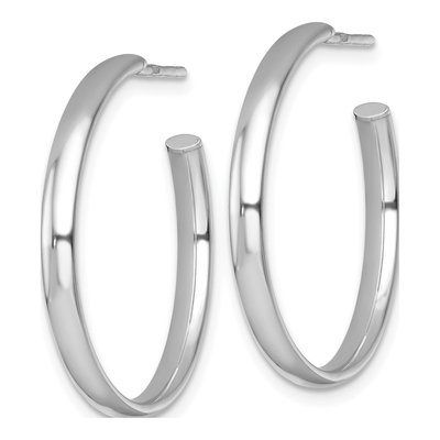 Sterling Silver 29mm C- Hoop Earrings – view 3