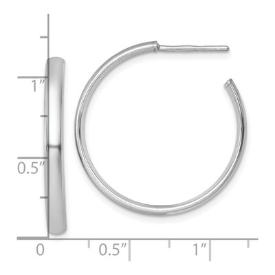 Sterling Silver 29mm C- Hoop Earrings – view 4