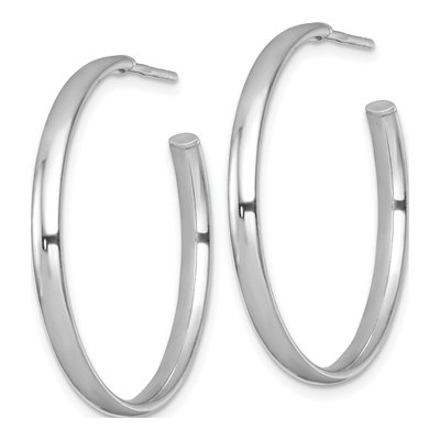 Sterling Silver 33mm C- Hoop Earrings – view 3