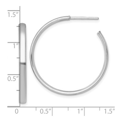 Sterling Silver 33mm C- Hoop Earrings – view 4