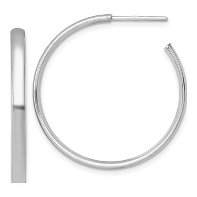 Sterling Silver 33mm C- Hoop Earrings