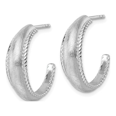 Sterling Silver 20mm C- Hoop Earrings – view 3