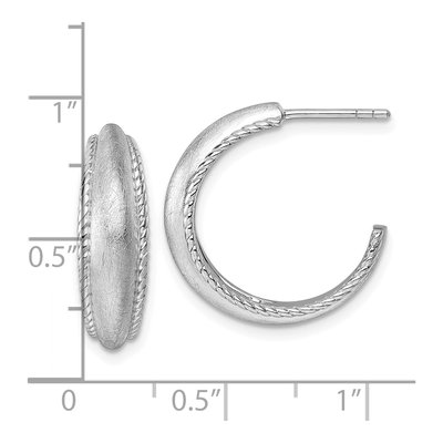 Sterling Silver 20mm C- Hoop Earrings – view 4