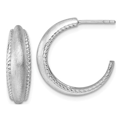 Sterling Silver 20mm C- Hoop Earrings