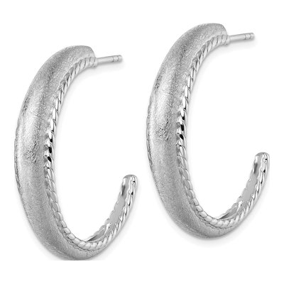Sterling Silver 31mm C- Hoop Earrings – view 3
