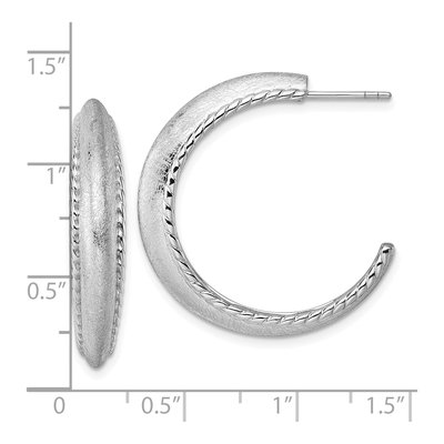 Sterling Silver 31mm C- Hoop Earrings – view 4