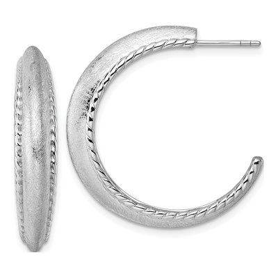 Sterling Silver 31mm C- Hoop Earrings