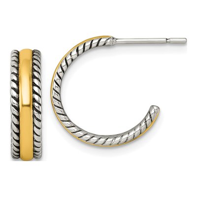 Sterling Silver 17mm C- Hoop Earrings