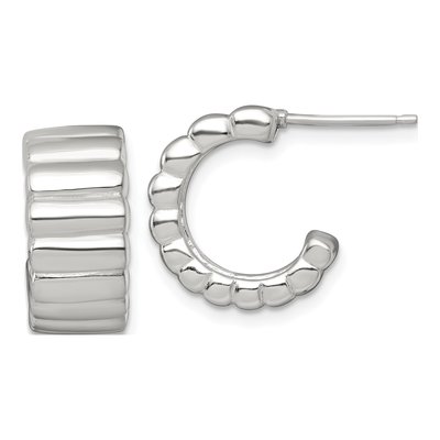 Sterling Silver 17mm C- Hoop Earrings