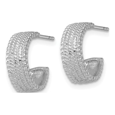 Sterling Silver 15mm C- Hoop Earrings – view 3