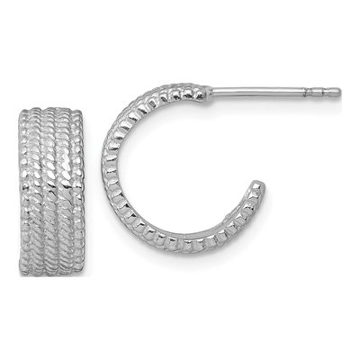 Sterling Silver 15mm C- Hoop Earrings
