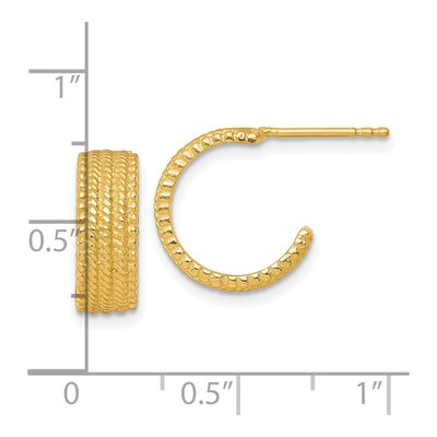 Gold-Plated Sterling Silver 15mm C- Hoop Earrings – view 4