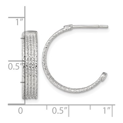Sterling Silver 20mm C- Hoop Earrings – view 4