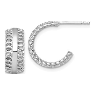 Sterling Silver 16mm C- Hoop Earrings
