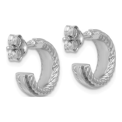 Sterling Silver 13mm C- Hoop Earrings – view 3