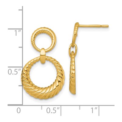 Gold-Plated Sterling Silver Doorknocker Dangle Earrings – view 4