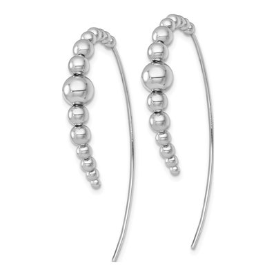 Sterling Silver Graduated Threader Earrings – view 3
