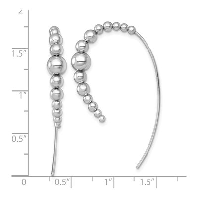 Sterling Silver Graduated Threader Earrings – view 4