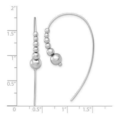 Sterling Silver Graduated Threader Earrings – view 4