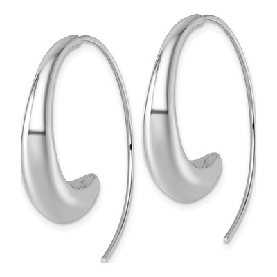Sterling Silver Graduated Circle Threader Earrings – view 3